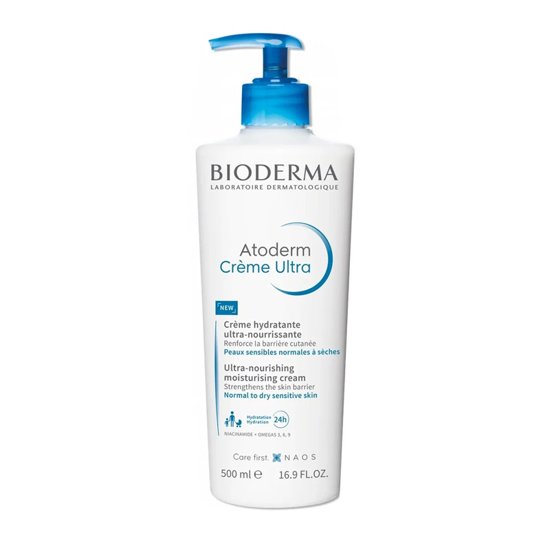 کرم مرطوب کننده و مغذی بایودرما BIODERMA مدل اتودرم ATODERM حجم 500 میل | پوست نرمال و خشک حساس Bioderma Atoderm Ultra-Nourishing Cream 500ml